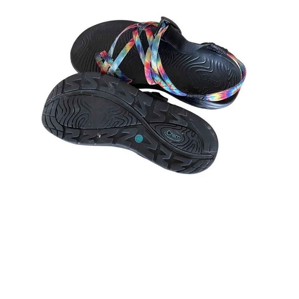 Chaco Womens Multicolor Open Toe Z/VOLV X2 Tie Dye Strappy Sandal Size 9